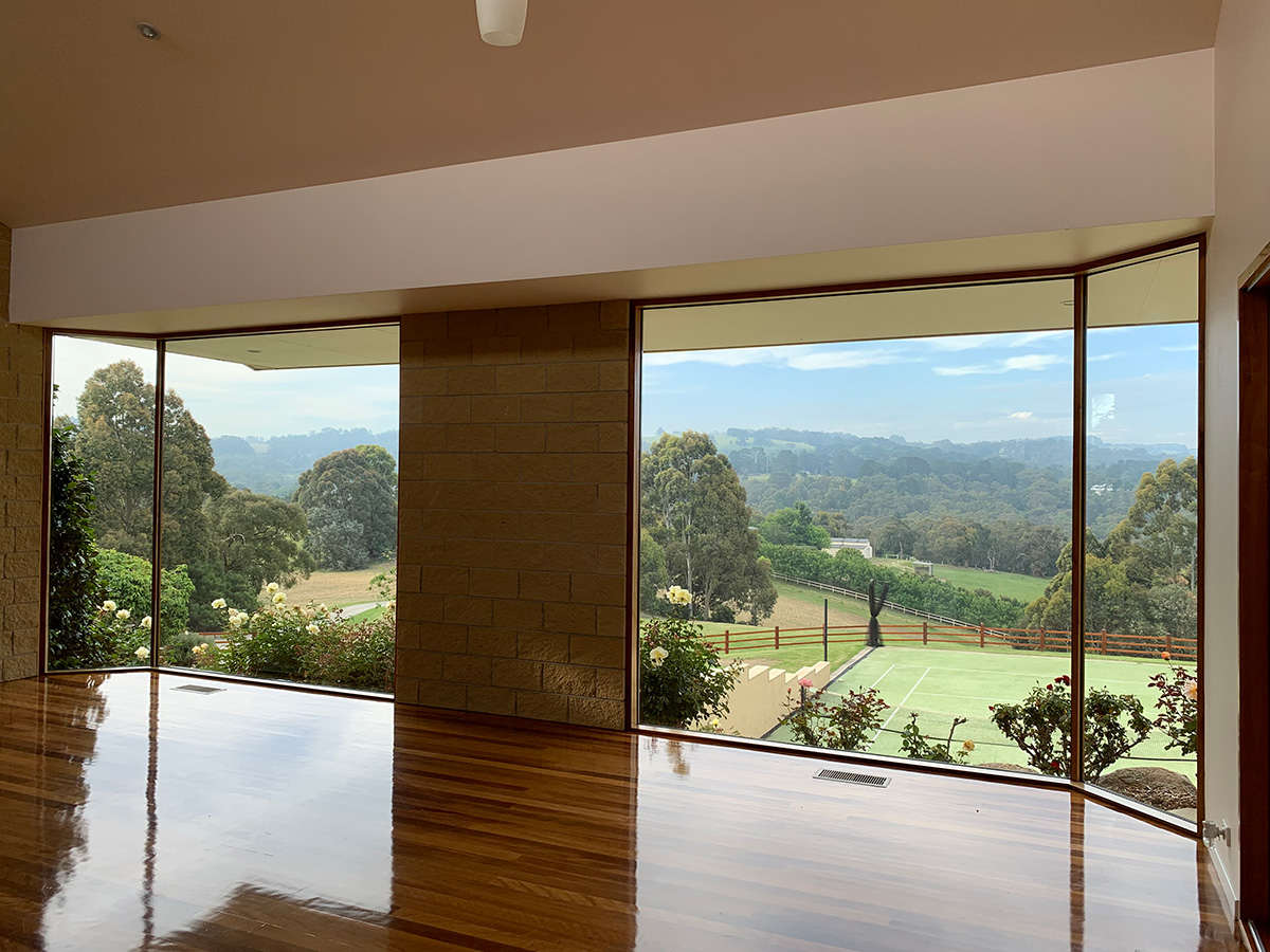 Natural light entering through professionally cleaned windows
